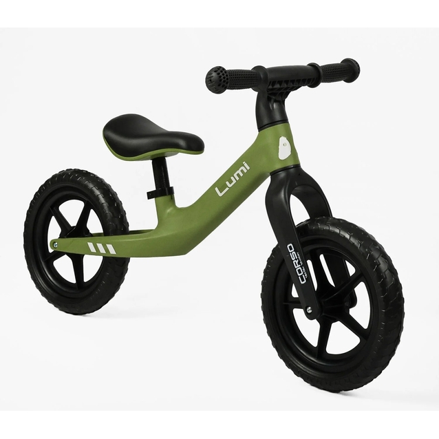 Велобіг 12 Corso, колеса - EVA (піна), нейлонова рама «LUMI» LR-44802 зелений фото westvelo.com