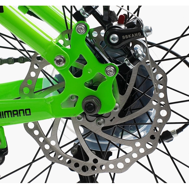 Велосипед 27.5 ST Corso «REND» RD-60280 сталь 15", (к-т SHIMANO) чорно-салатовий фото westvelo.com