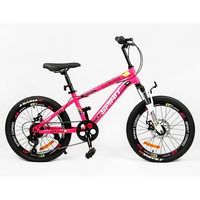 Велосипед 20 ST Corso «SPIRIT» ST-40822 сталь 11", (к-т SHIMANO) рожевий фото westvelo.com