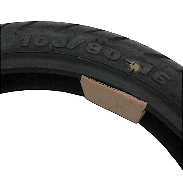 Покришка "16" 100/80-16 Б/К DELI TIRE Індонезія SC-102A напів-шип ТL фото westvelo.com