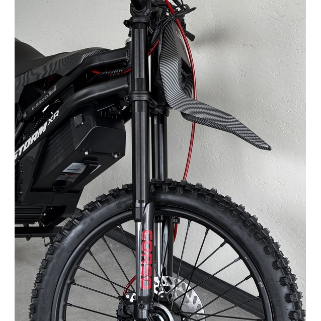 Електродіртбайк Corso «STORM» E-2500 Trail SR-74640 двигун 2500W, акумулятор 60V 27Ah літієвий, чорний, колеса 17" фото westvelo.com