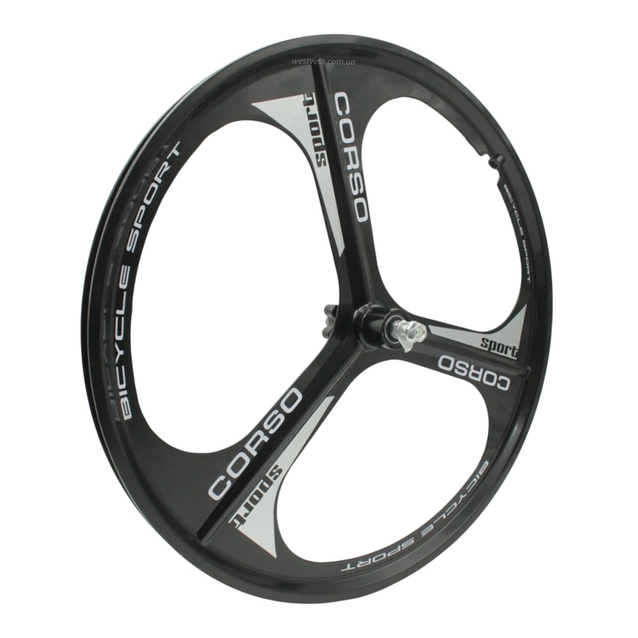 Колеса 24 перед+зад, обода ЛИТІ чорні Corso, втулка на промах, диск 6 болтів фото westvelo.com