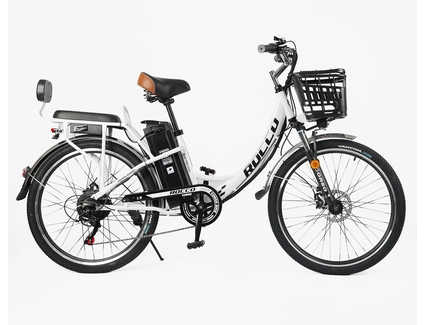 Електровелосипед 26 ST Corso «ROCCO» RC-26210 сталь, двигун 500W, акумулятор 48V 20Ah літієвий, білий