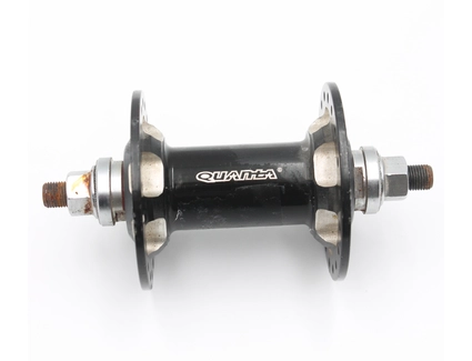 Втулка BMX, передня (AL) QUANTA, пром підшипник, вісь 10мм гайки, чорний (14Gx36H)