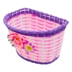 Кошик дитячий пластик, рожево -фіолетовий з квітами фото westvelo.com