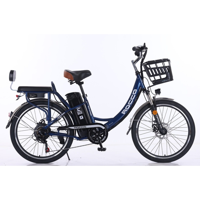 Електровелосипед 24 ST Corso «ROCCO» RC-80361 сталь, двигун 500W, акумулятор 48V20Ah літієвий, синій фото westvelo.com