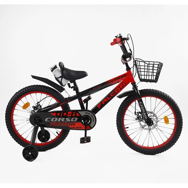 Дитячий велосипед 20 ST Corso «FALCON» FL-20365 дискові гальма, чорно-червоний фото westvelo.com