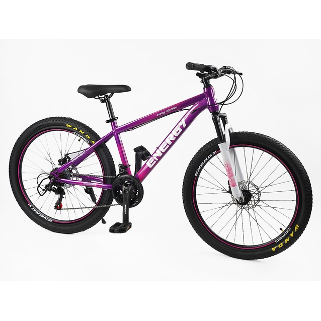 Велосипед 26 ST Corso «ENERGY» EN-26076 сталь 15", (к-т SHIMANO) фіолетовий фото westvelo.com