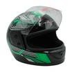 Мото шолом, закритий (L 59-60) BLD чорно-зелений, глянець (825) фото westvelo.com