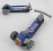 Самокат дитячий 3-х колісний, Best Scooter RS-8999 синій, колеса PU Ø120mm/80mm зі світлом, складне AL кермо фото westvelo.com