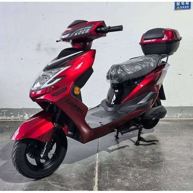 Електроскутер Corso «MATRIX» MT-720041 двигун 1200W, акумулятор 72V/25Ah свинцево-кислотний, червоний + 1 ящик. акум, колеса 10" фото westvelo.com