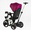 Дитячий велосипед 3-кол з батьківською ручкою, з даш, PU BestTrike «MARCO» 9155/365-18 рожево-білий, поворотне сидіння, складне кермо, кошик, телескопічна ручка, фара музична фото westvelo.com