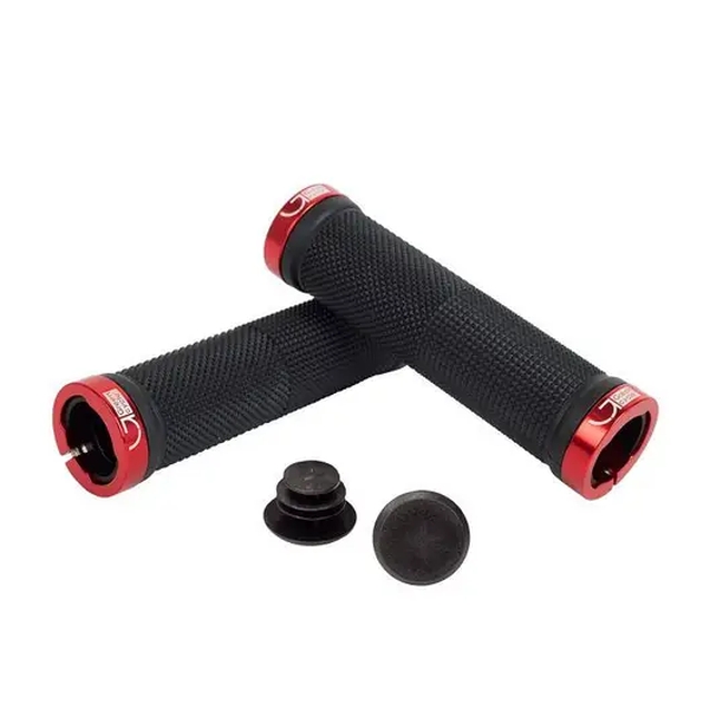 Гріпси прямі чорні з замком червоним фото westvelo.com