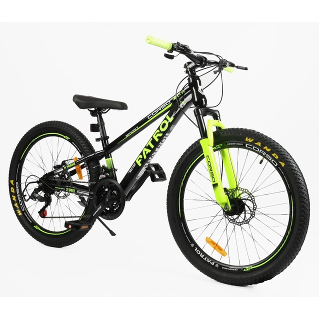 Велосипед 24 ST Corso «PATROL» PL-24057 сталь 11", (к-т SunRun) чорно-жовтий фото westvelo.com