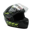 Мото шолом, закритий (L)  "222" Чорно-зелений, глянцевий фото westvelo.com
