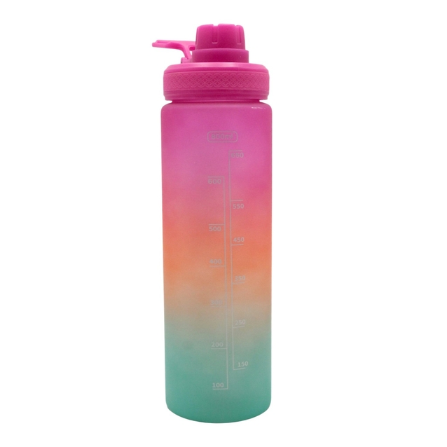 Фляга 800 ml Sport Life харч.пластик (ремінець, трубочка) мікс кольорів фото westvelo.com