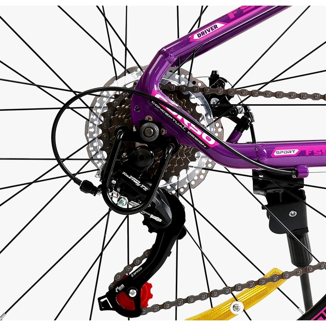 Велосипед 26 AL Corso «BLADE» BD-26228 алюміній 13", (к-т SHIMANO) фіолетово-чорний фото westvelo.com