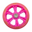 Колесо самоката дитячого поліуретан Ø135мм, діодне, рожевий фото westvelo.com