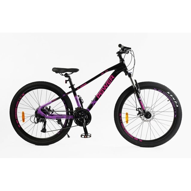 Велосипед 26 AL Corso «X-POWER» PW-36150 алюміній 13", (к-т SHIMANO) чорно-фіолетовий фото westvelo.com