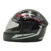Мото шолом, закритий F2 801 (ХХS45/46), чорно-червоно-сірий, глянцевий фото westvelo.com