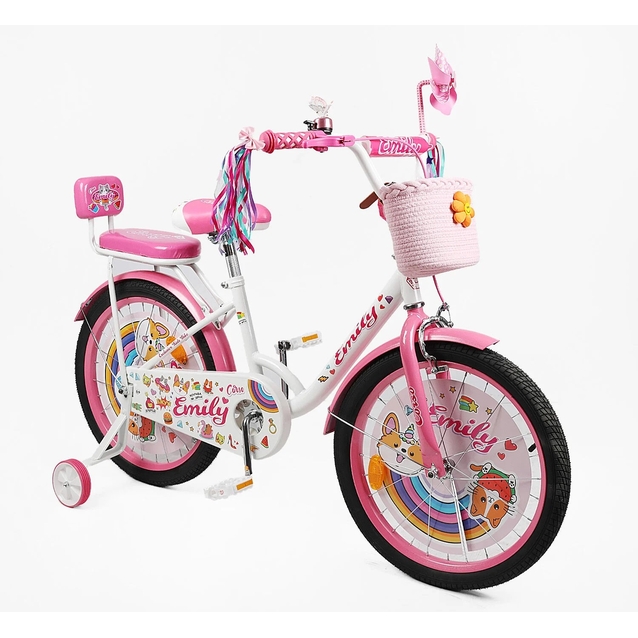 Дитячий велосипед 20 ST Corso «EMILY» ML-76599 біло-рожевий фото westvelo.com