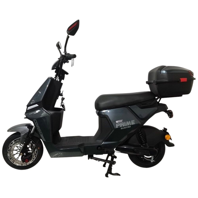 Електроскутер Corso «PRIME» PM-92116, двигун 1000W, акумулятор 60V/20Ah свинцево-кислотний, чорний + 1 ящик. акум, колеса 10" фото westvelo.com