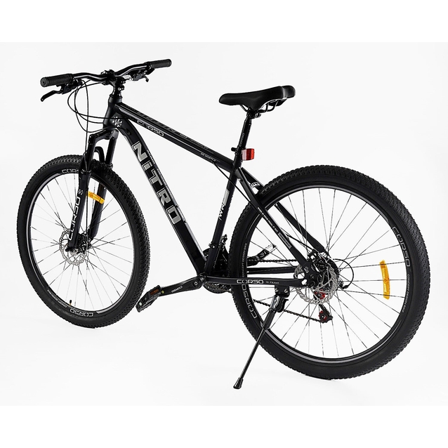 Велосипед 29 ST Corso «NITRO» NT-29605 сталь 19", (к-т SunRun) чорний фото westvelo.com