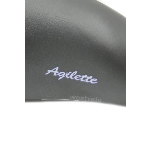 Сідло на пружинах подвійних AGILETTE E-82 широке чорно-сіре фото westvelo.com