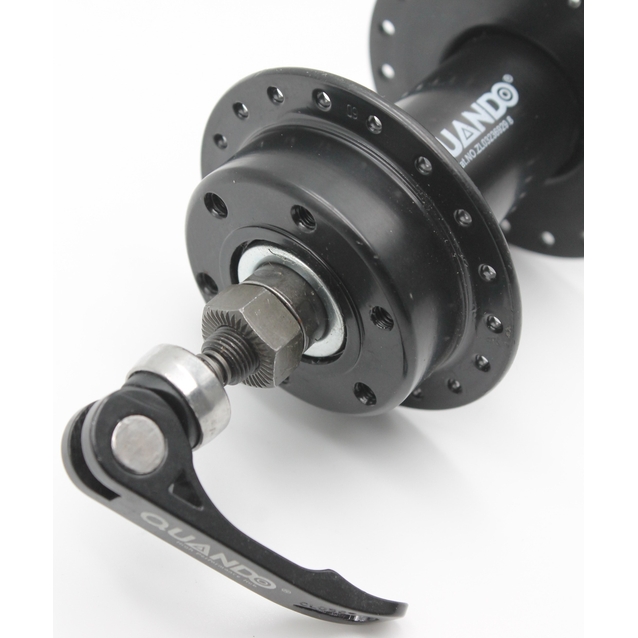 Втулка задня, QUANDO (KT-M65R), віночки, диск гальма 6 болтів, ексцентрик, чорна (14Gx36H) фото westvelo.com