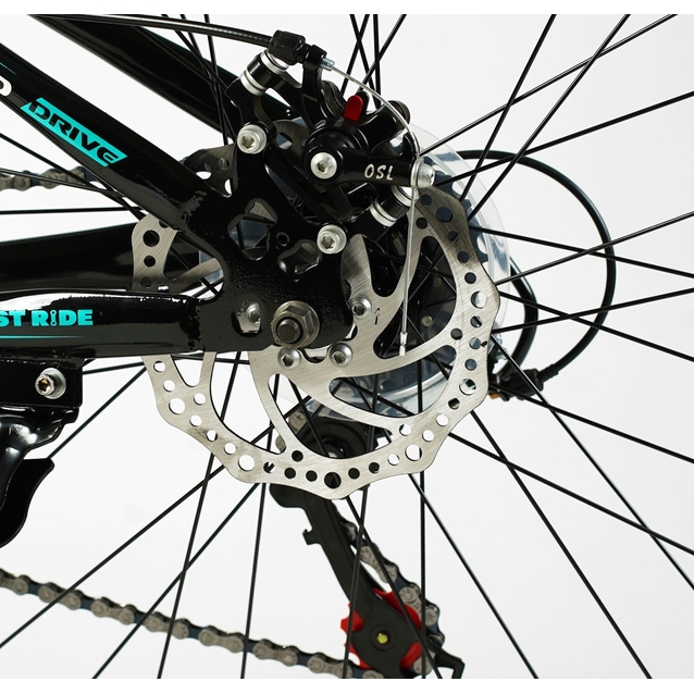 Велосипед 26 ST Corso «INTENSE» NT-26469 сталь 13", (к-т Saiguan) чорно-бірюзовий фото westvelo.com