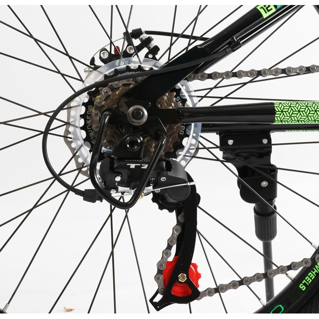 Велосипед 24 ST Corso «STARK» SK-24062 сталь 12", (к-т Saiguan) чорно-салатовий фото westvelo.com