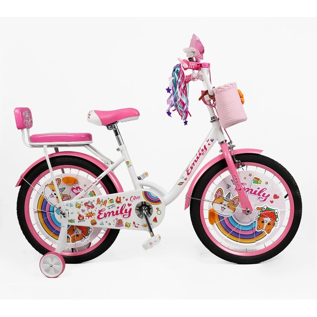 Дитячий велосипед 20 ST Corso «EMILY» ML-76599 біло-рожевий фото westvelo.com