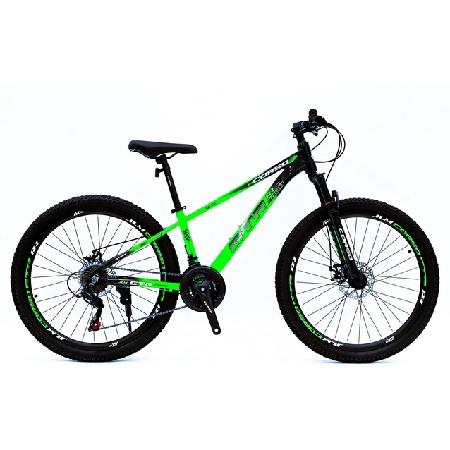 Велосипед 26 AL Corso «GTR-3000» GT-74543 алюміній 13", (к-т SHIMANO) чорно-салатовий фото westvelo.com