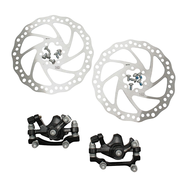 Дискові гальма LOGAN DX-2018 : 2 супорта F160/R140+F180/R160, 2 диски Ø160) фото westvelo.com