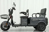 Трицикл Corso «SIG L PRO» SP-120550, двигун 1200W, акумулятор 72V 30Ah літій-марганцево-залізо-фосфатний, сірий, колеса 10" фото westvelo.com