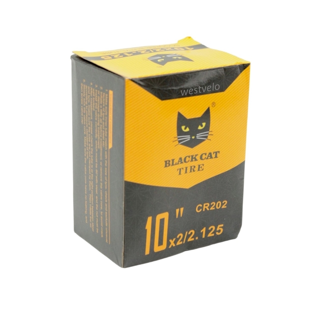 Камера 10 кривий ніпель BLACK CAT (2.0/2.125) (CR-202) фото westvelo.com