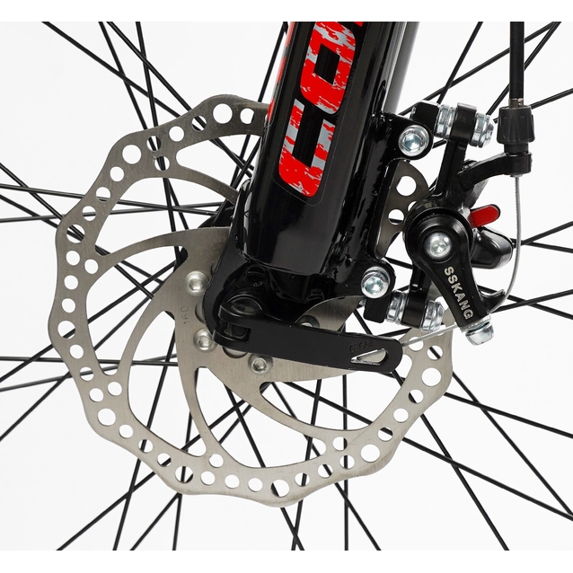 Велосипед 26 ST Corso «REND» RD-19087 сталь 15", (к-т SHIMANO) чорно-червоний фото westvelo.com