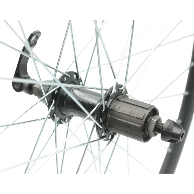 Колесо 26 зад, обід 2-ний чорний, втулка Joy Tech, касета 7S, ексцентрик (Gravity) фото westvelo.com