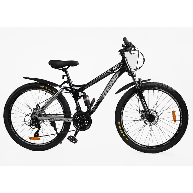 Велосипед 26 ST Corso «REND» RD-16800 сталь 15", (к-т SHIMANO) чорно-сірий фото westvelo.com