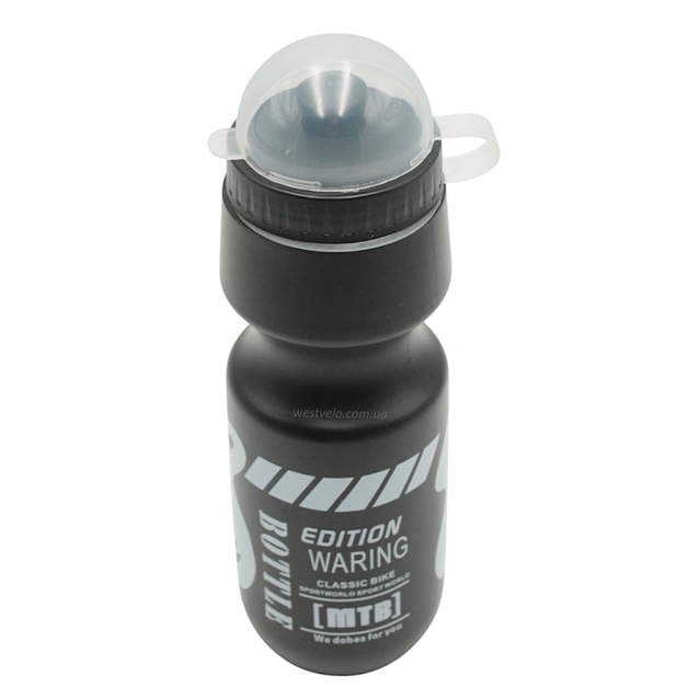 Фляга 750ml харч.пластик, чорна фото westvelo.com