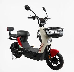 Електроскутер Corso «SWIFT» SW-902450, двигун 500W, акумулятор 60V/20Ah свинцево-кислотний, біло-червоний + 1 ящик. акум, колеса 14"