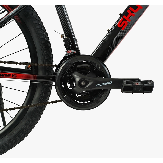Велосипед 26 ST Corso «SKYWALKER» SW-26312 сталь 15", (к-т SunRun) чорно-червоний фото westvelo.com