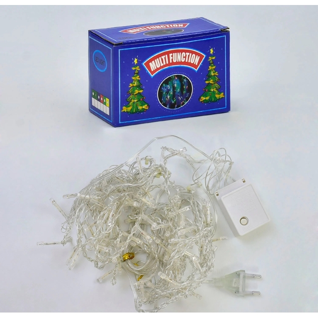 Гірлянда-штора світлодіодна 3 м, 100 лампочок, довжина гілок 45см, мультиколор, від мережі 220V (С 31312) фото westvelo.com