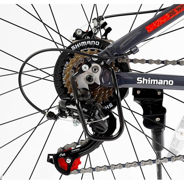 Велосипед 26 AL Corso «PULSAR» PL-26318 алюміній 13", (к-т SHIMANO) темно сіро-помаранчевий фото westvelo.com