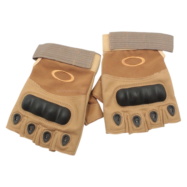 Рукавиці (тактичні) QAKLEY "3XL" койот (з відкритими пальцями) фото westvelo.com