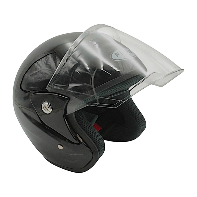 Мото шолом, відкритий (L) PICKS АТ-666 чорний глянець фото westvelo.com