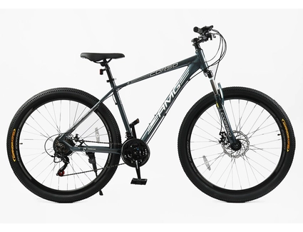 Велосипед 29 AL Corso «AMG» MG-29712 алюміній 19", (к-т SHIMANO) графітовий глянець + срібло