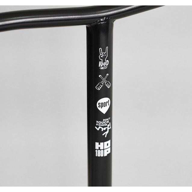 Самокат трюковий Best Scooter «HOP» N-01801 чорно-золотий, HIC-система, пеги, AL диск та дека, колеса PU Ø120mm, ширина керма - 58 см фото westvelo.com