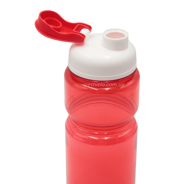 Фляга 650 ml харч.пластик, червона фото westvelo.com