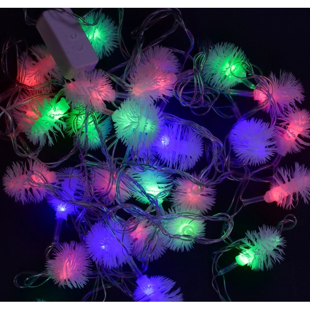 Гірлянда світлодіодна 5 м, 28 лампочок, від мережі 220V, кольорова (С 23452) фото westvelo.com